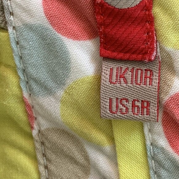 Boden Khaki Pants Women 6R Straight Leg Roll Tab Hem Cotton Blend - Picture 14 of 15